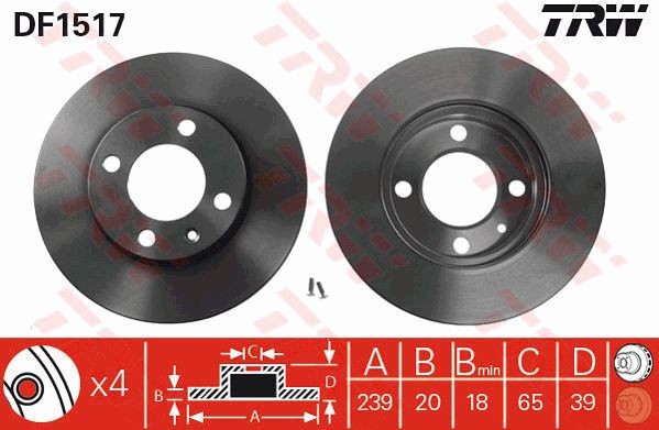 Bremžu disks DF1517