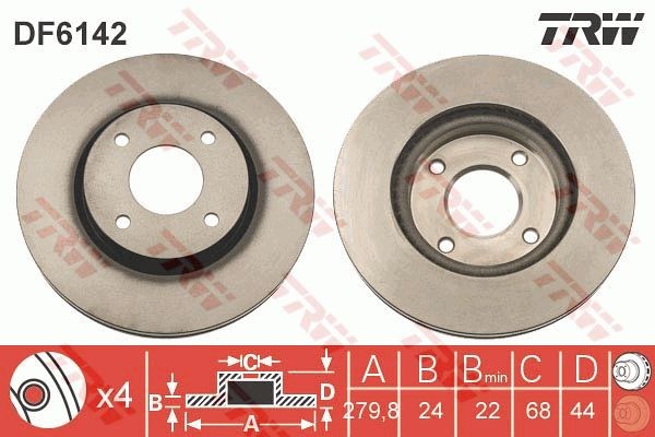 Bremžu disks DF6142