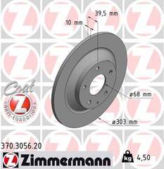 bremžu disks 370.3056.20