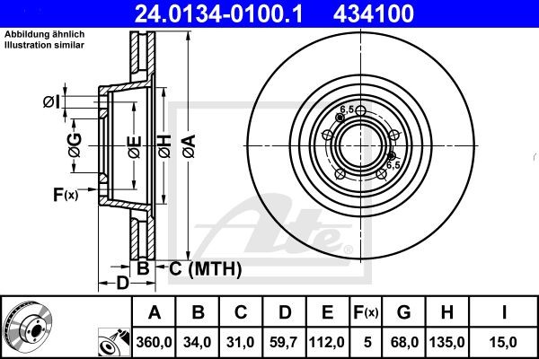 Bremžu disks 24.0134-0100.1