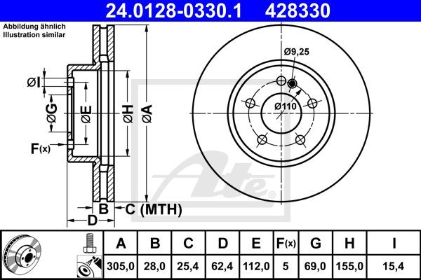 Bremžu disks 24.0128-0330.1