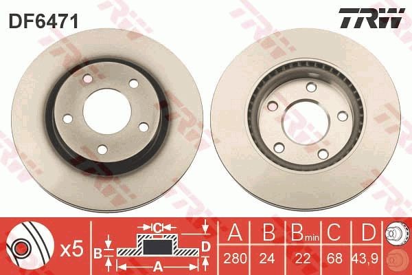 bremžu disks DF6471