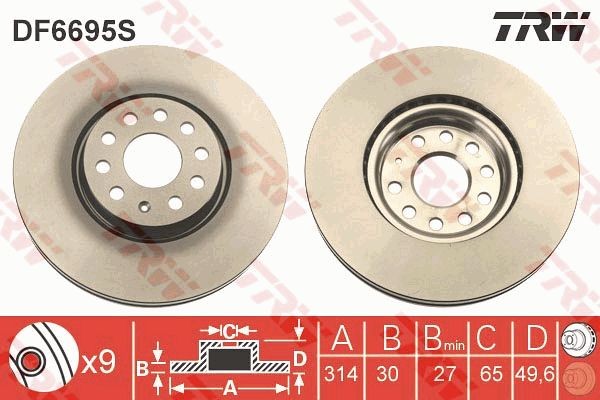 Bremžu disks DF6695S