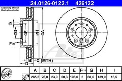 Bremžu disks 24.0126-0122.1