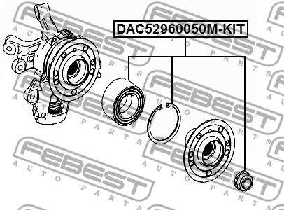 Riteņa rumbas gultņa komplekts DAC52960050M-KIT