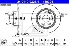 Bremžu disks 24.0110-0321.1