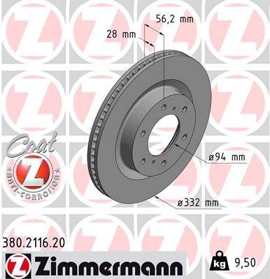 Bremzu diski 380.2116.20