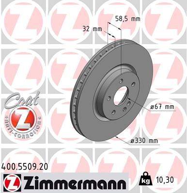 Bremžu disks 400.5509.20