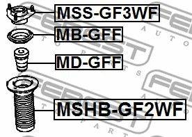 Aizsargvāciņš, amort.put.gumija  MSHB-GF2WF