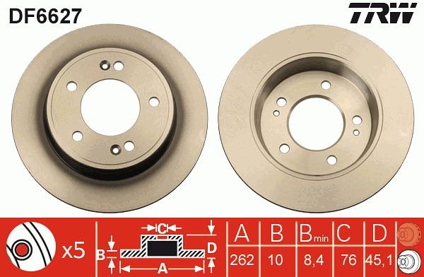 Bremžu disks DF6627