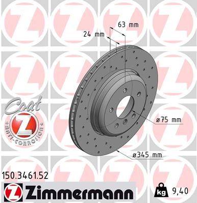 Bremžu disks 150.3461.52