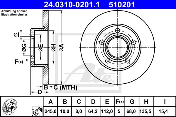 Bremžu disks 24.0310-0201.1