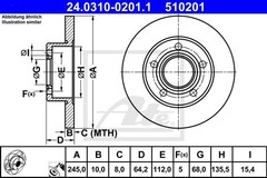 Bremžu disks 24.0310-0201.1