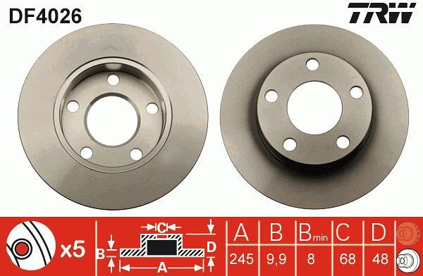 Bremžu disks DF4026