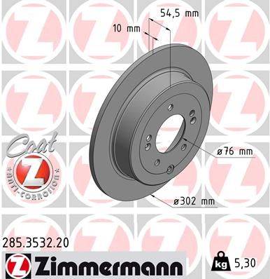 Bremžu disks 285.3532.20