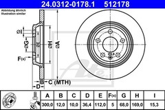 Bremžu disks 24.0312-0178.1