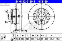 Bremžu disks 24.0112-0169.1