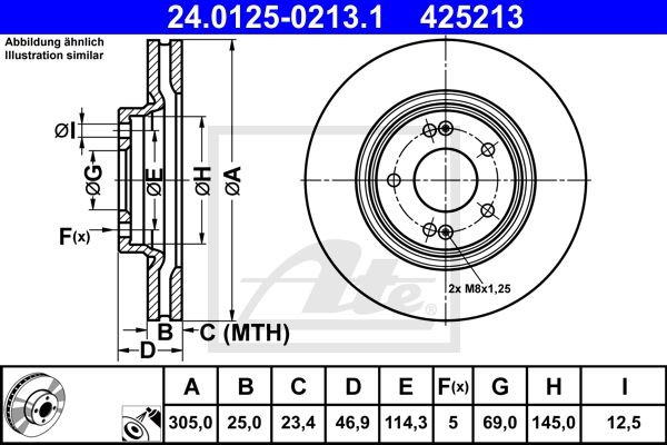 Bremžu disks 24.0125-0213.1