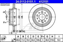 Bremžu disks 24.0112-0151.1