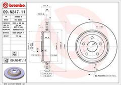 bremžu disks 09.N247.11