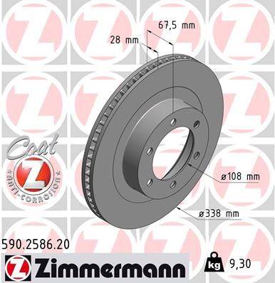 Bremžu disks 590.2586.20