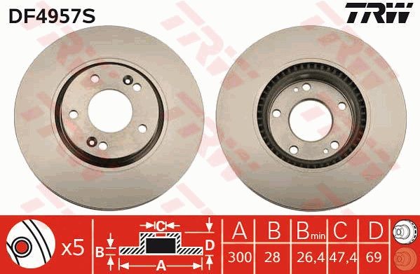 Bremžu disks DF4957S