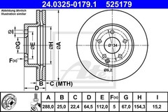 Bremžu disks 24.0325-0179.1