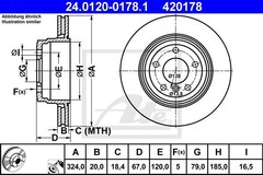 Bremžu disks 24.0120-0178.1