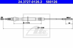 Bremžu trose 24.3727-0126.2