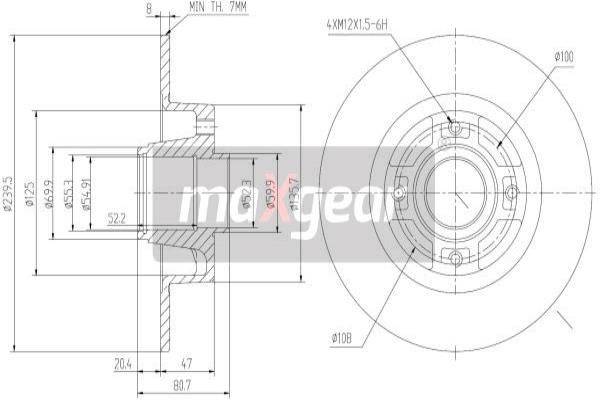 Bremžu disks 19-1907