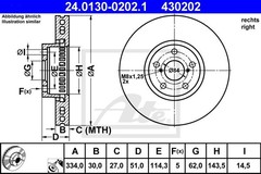 Bremžu disks 24.0130-0202.1