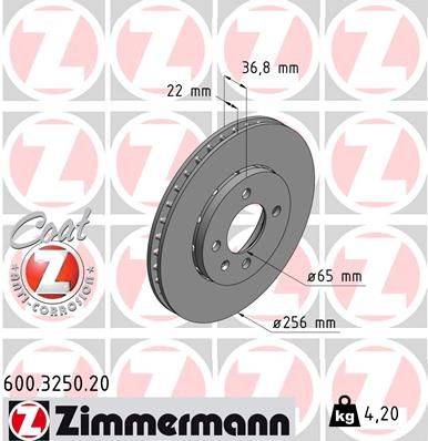 Bremžu disks 600.3250.20