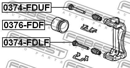 Bremžu suporta remkomplekts 0374-FDLF