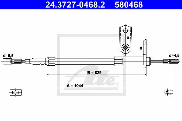 Bremžu trose 24.3727-0468.2