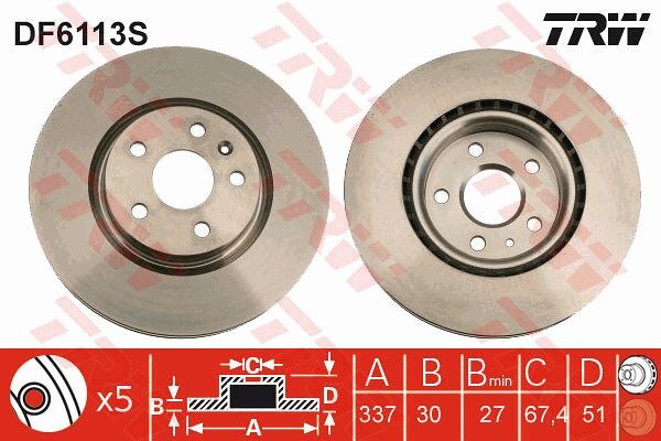 Bremžu disks DF6113S