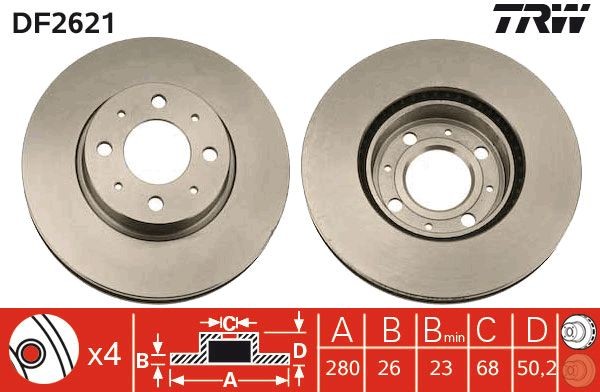 Bremžu disks DF2621