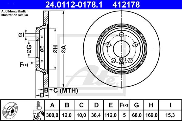 Bremžu disks 24.0112-0178.1