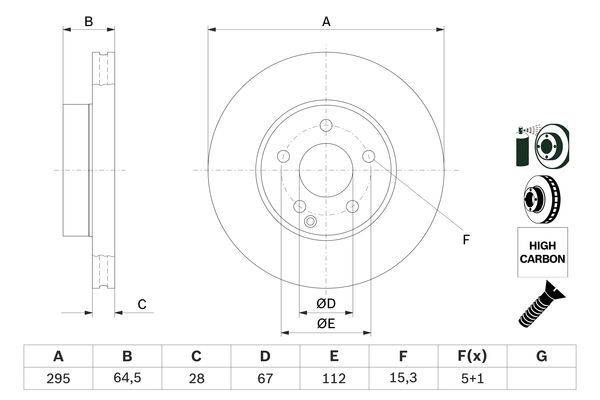 Bremžu disks 0986479407