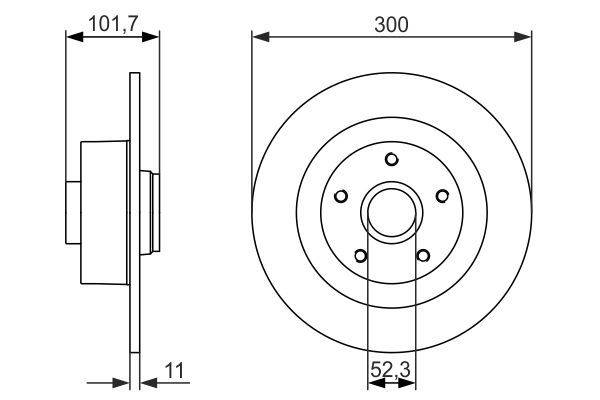 Bremžu disks 0986479573