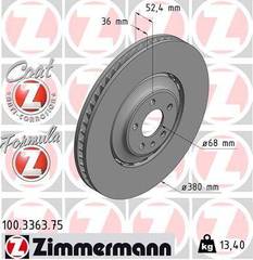 Bremžu disks 100.3363.75