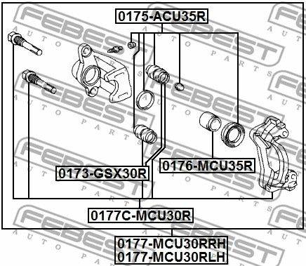 Bremžu remkomplekts 0177C-MCU30R