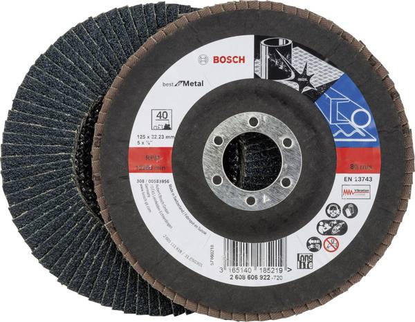 Slīpēšanas disks 2608606922  P40   125mmx22.23mm Metal