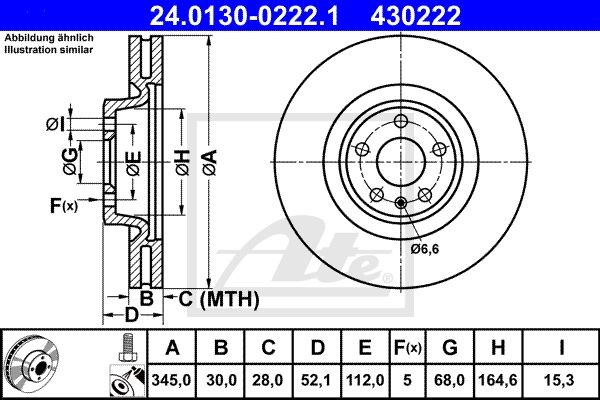 Bremžu disks 24.0130-0222.1