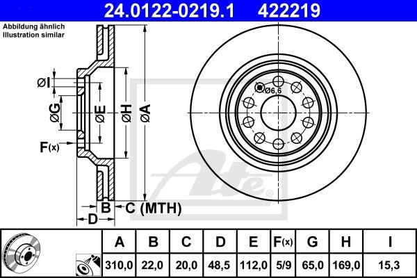 Bremžu disks 24.0122-0219.1