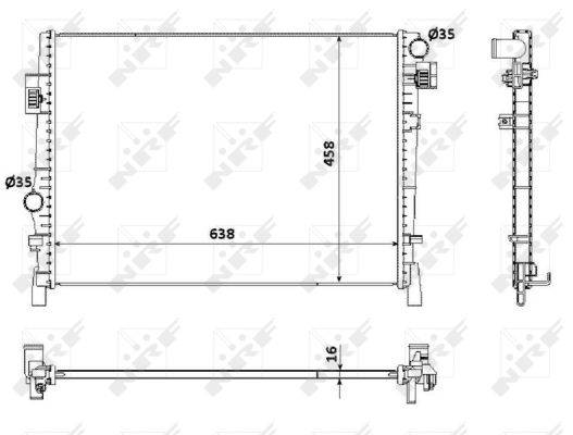 Dzinēja dzesēšanas radiators 53901