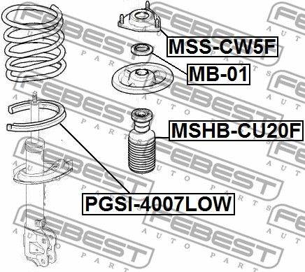 Atsperes gumija AD-MS-033F = PGSI-4007LOW 