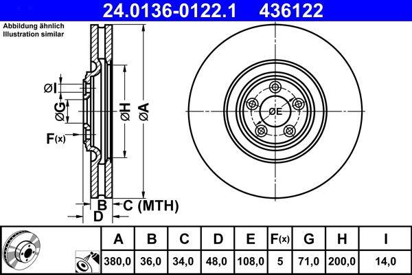 Bremžu disks 24.0136-0122.1