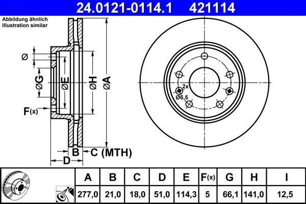 Bremžu disks 24.0121-0114.1