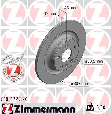 bremžu disks 610.3727.20