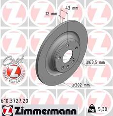 bremžu disks 610.3727.20